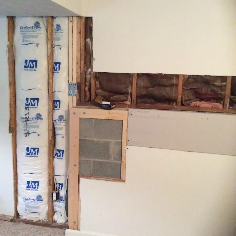 Wall insulation replacement during Structural Drying in San Diego Country Estates